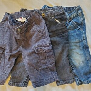 Set of 3 boy jeans 6-12 months